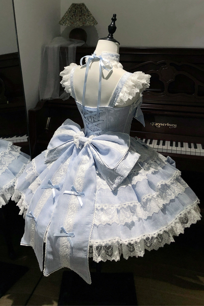 【予約商品】プリンセスバレエケーキロリータドレス+ヘアバンド+ネックレス+スリーブ+テール