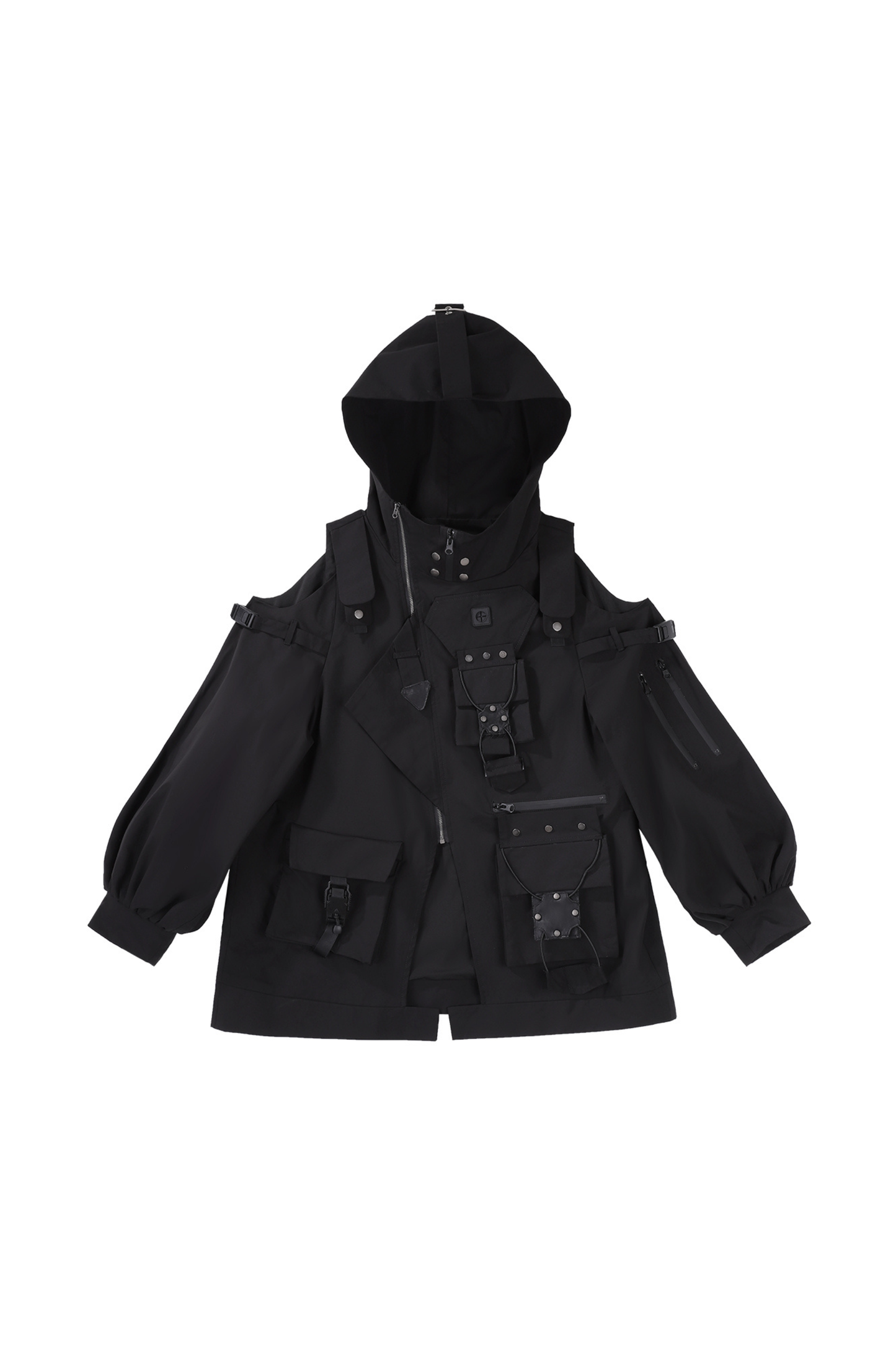 ダークフードジャケット+ショートパンツ+レッグカバー