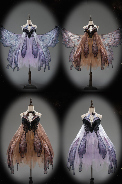 【12月16日予約締切】withered leaf butterfly2.0ゴシックロリータバタフライウイングドレスTypeA/B