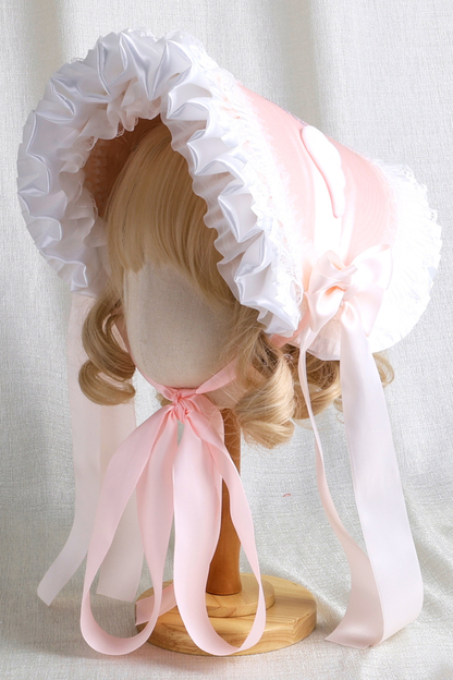 Baby feather doll Lolita flat hat + hood