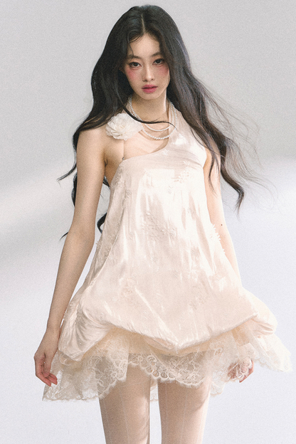 フレンチレースフラワードレス