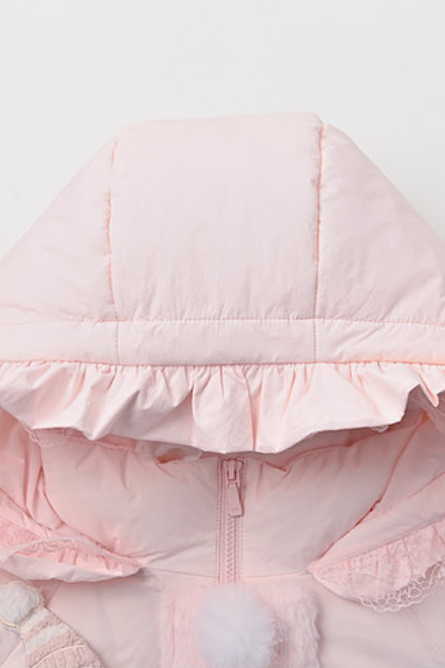 ベイビーレースフードダウンジャケット