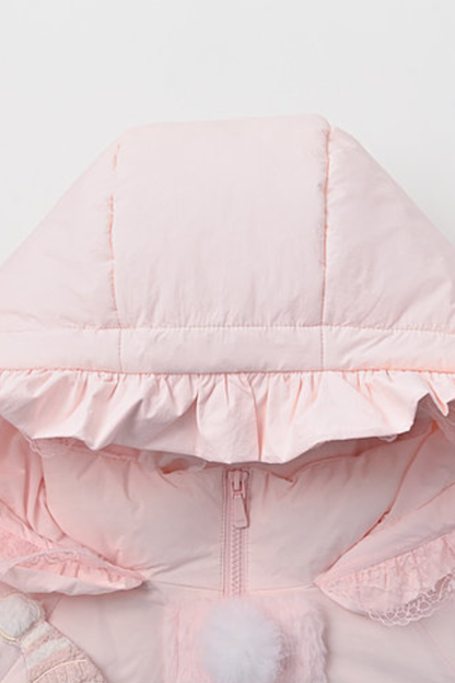 ベイビーレースフードダウンジャケット