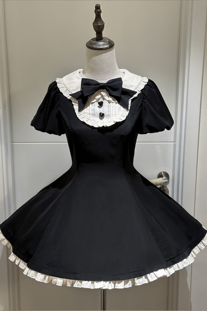 Little Maid Elegant Lolita Dress + Apron + Sleeve + Headband