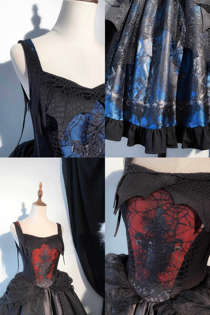 [Vorbestellung bis 29. März] Gothic-Puppen-Trägerrock + ausgestellter Rock