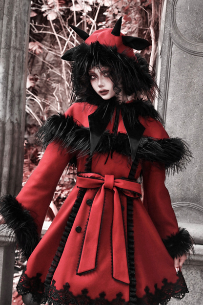 Gothic Carol Dark Cloak Bat Collar Coat