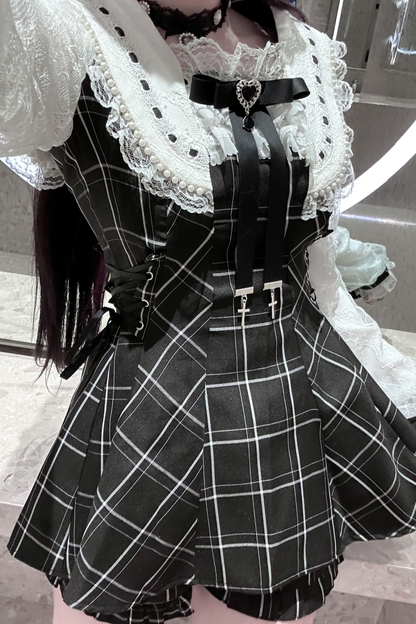 Mine ribbon flared top + shorts