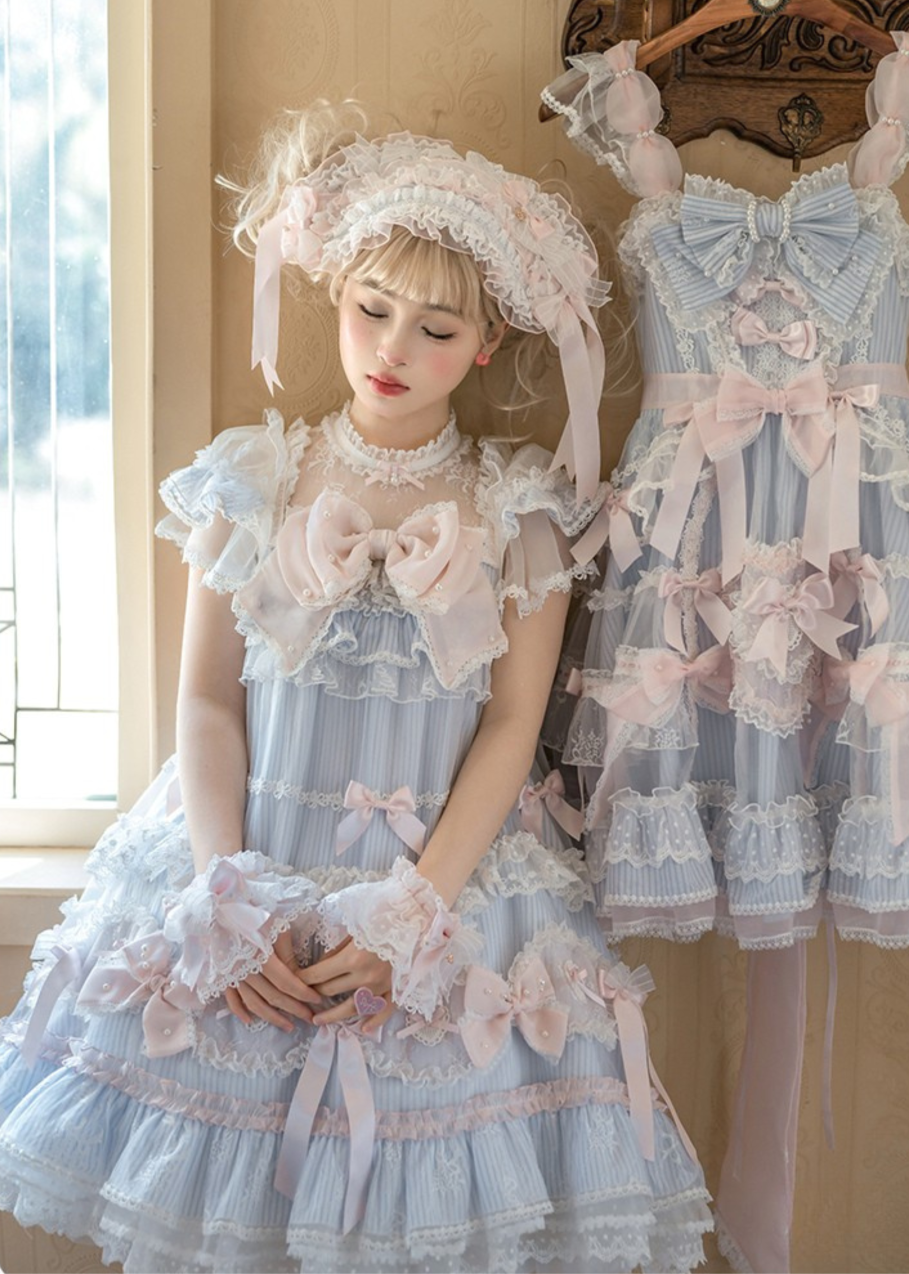 Split Ruffled Check Organza Dress【S】 完売◇Split Ruffled Split Ruffled Check Organza Dress【S】 完売◇Split Ruffled