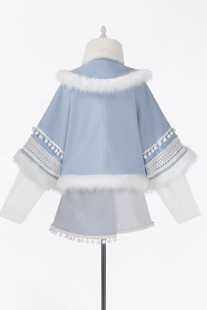 チャイナスノーロリータジャケット+トップス+スカート+スカーフ