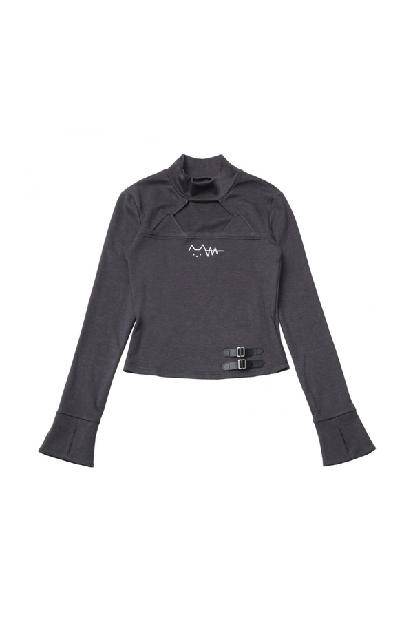 キャットイヤージャケット+ケーキスカート+トップス+ボーダーレッグウォーマー