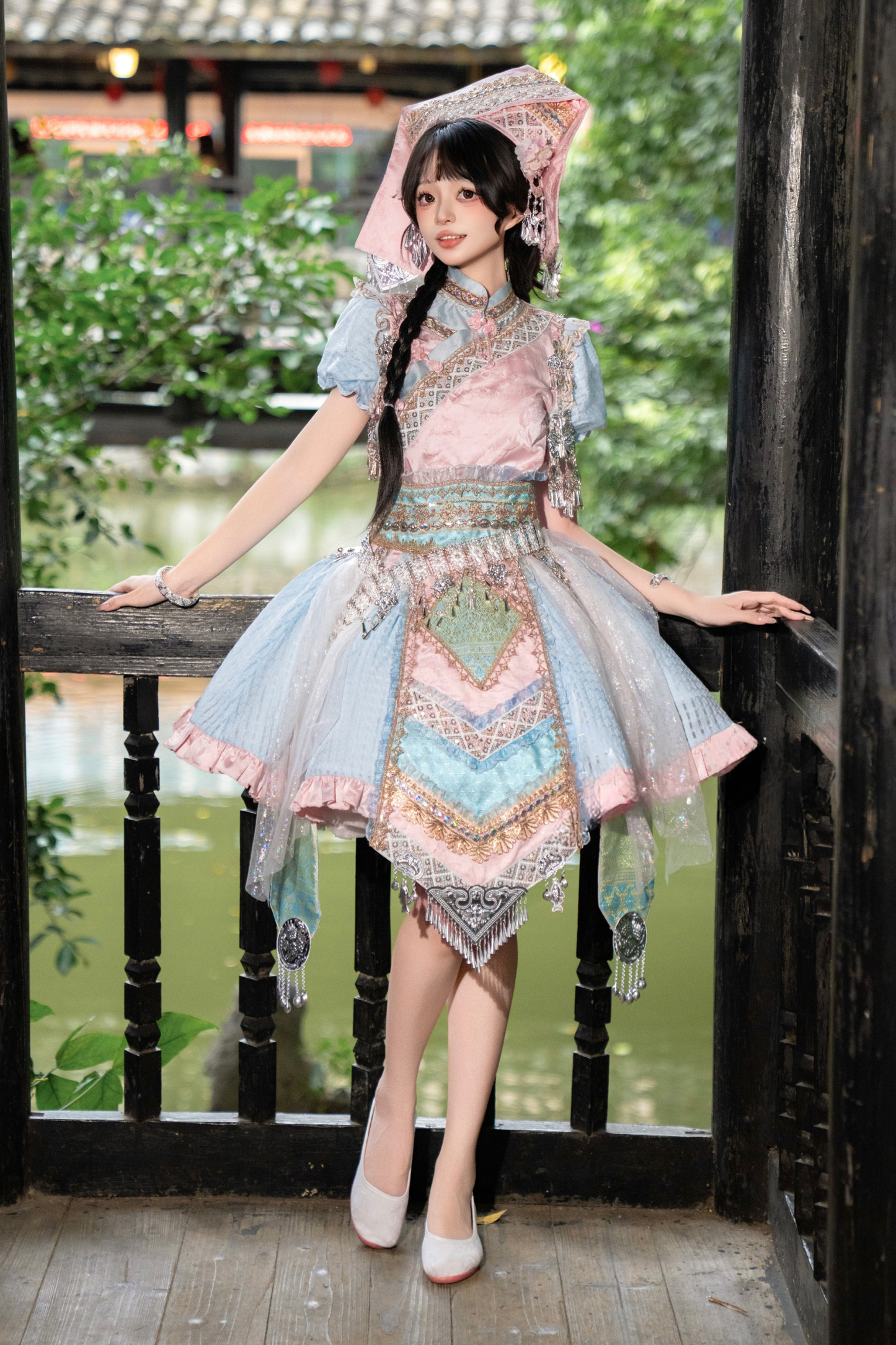 【12月16日予約締切】エスニックロリータツインコーデパフスリーブドレスセット＋ベルスリーブドレスセット