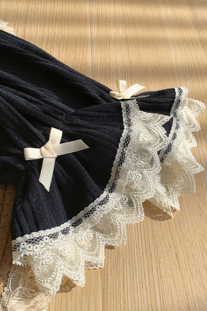 レーストリムニットカーディガン