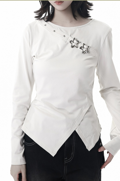 スリットロングスリーブトップス