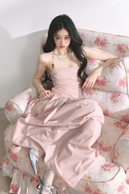 ホルターネックロングドレス