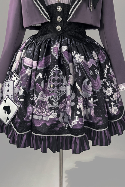 ナイトアリスマジックシアターロリータスカート+シャツ+ショートジャケット