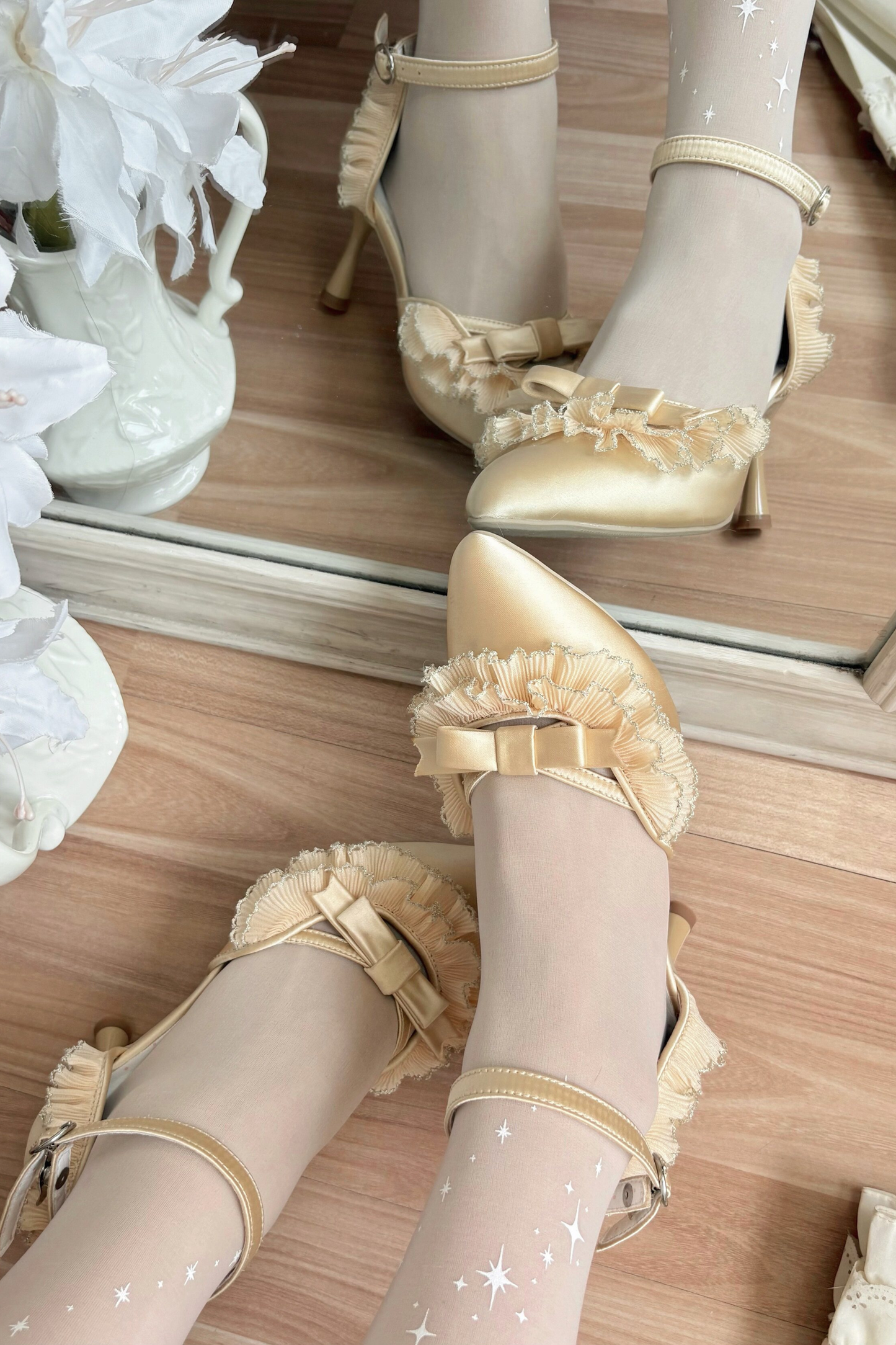 エレガントポインテッドトウロリータシューズ