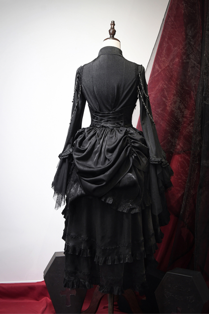 ダークフラワーゴシックロリータセットアップ