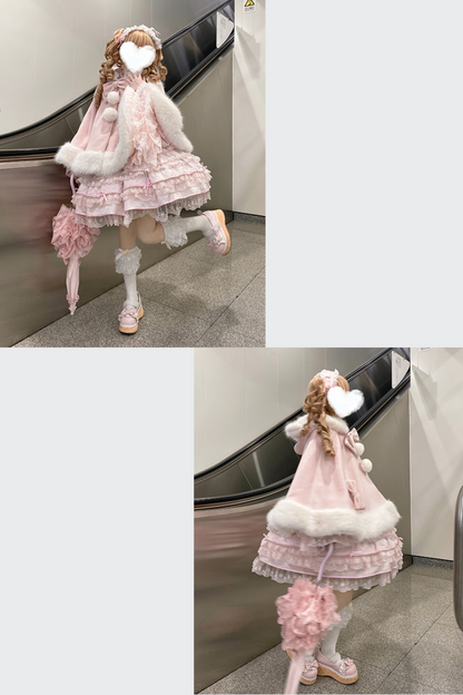 【12月18日予約締切】猫耳ファーフーディーケープコート