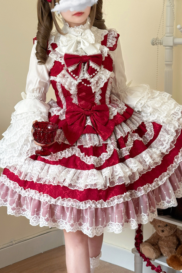 【予約商品】ときめきラブリーロリータドレス+フリルブラウス