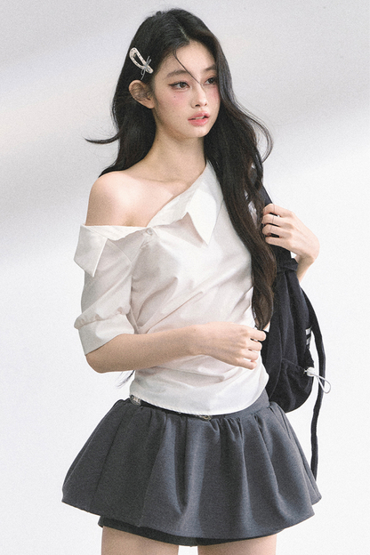 バッグリボンワンショルダートップス