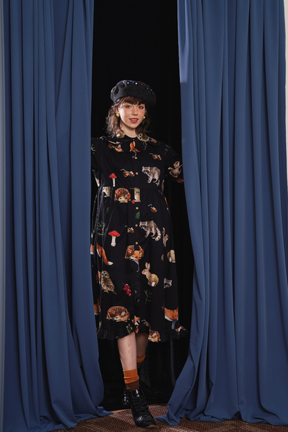 Animal Print Classic Art Style Loose Dress