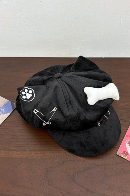 Blue Kitten Ear Beret