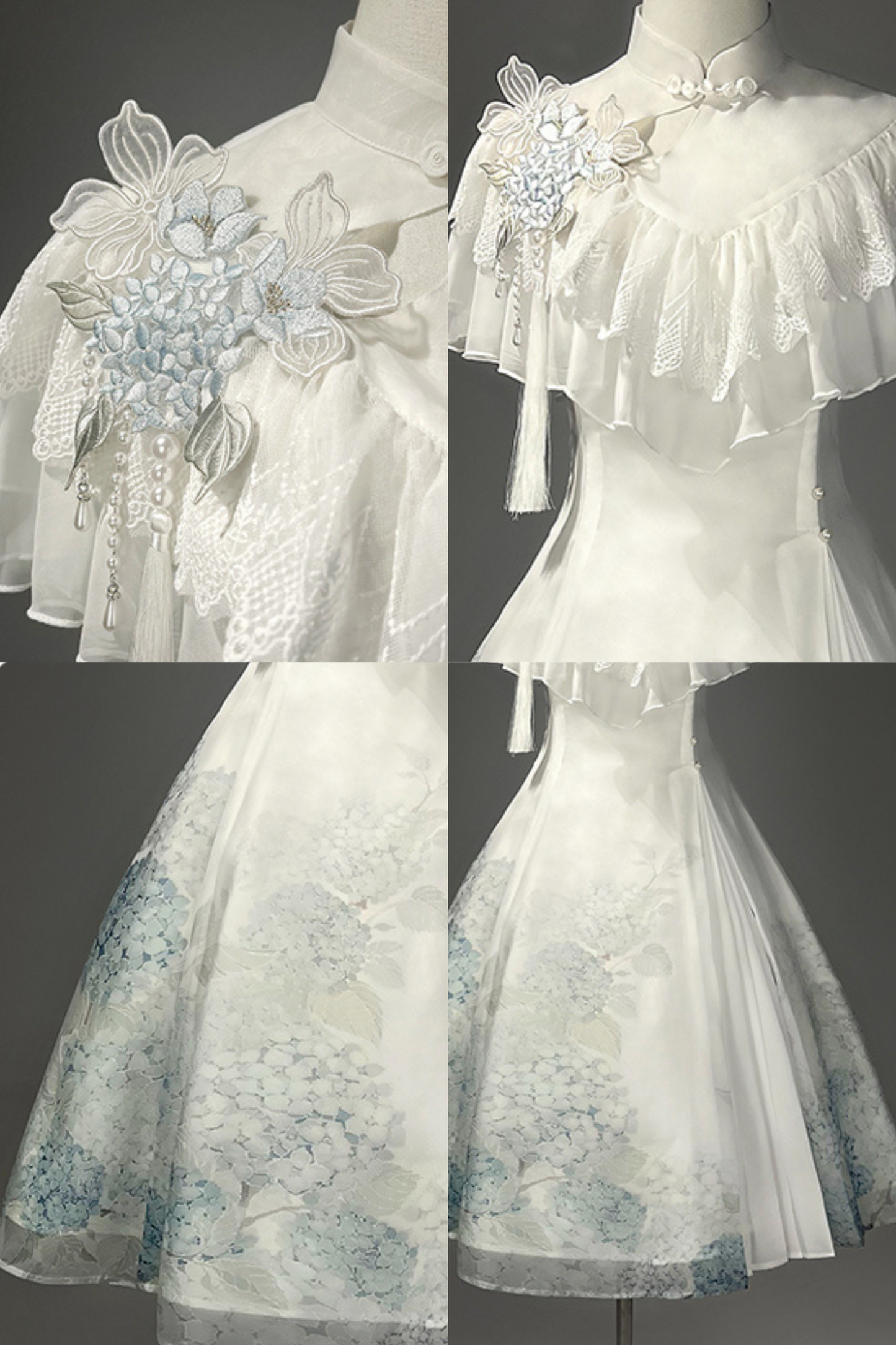 アジサイレターエレガントロリータサスペンダードレス+ショール