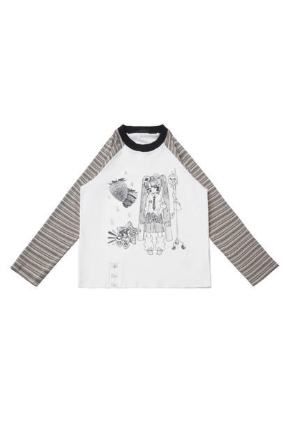 Patchwork Raglan Sleeve Top