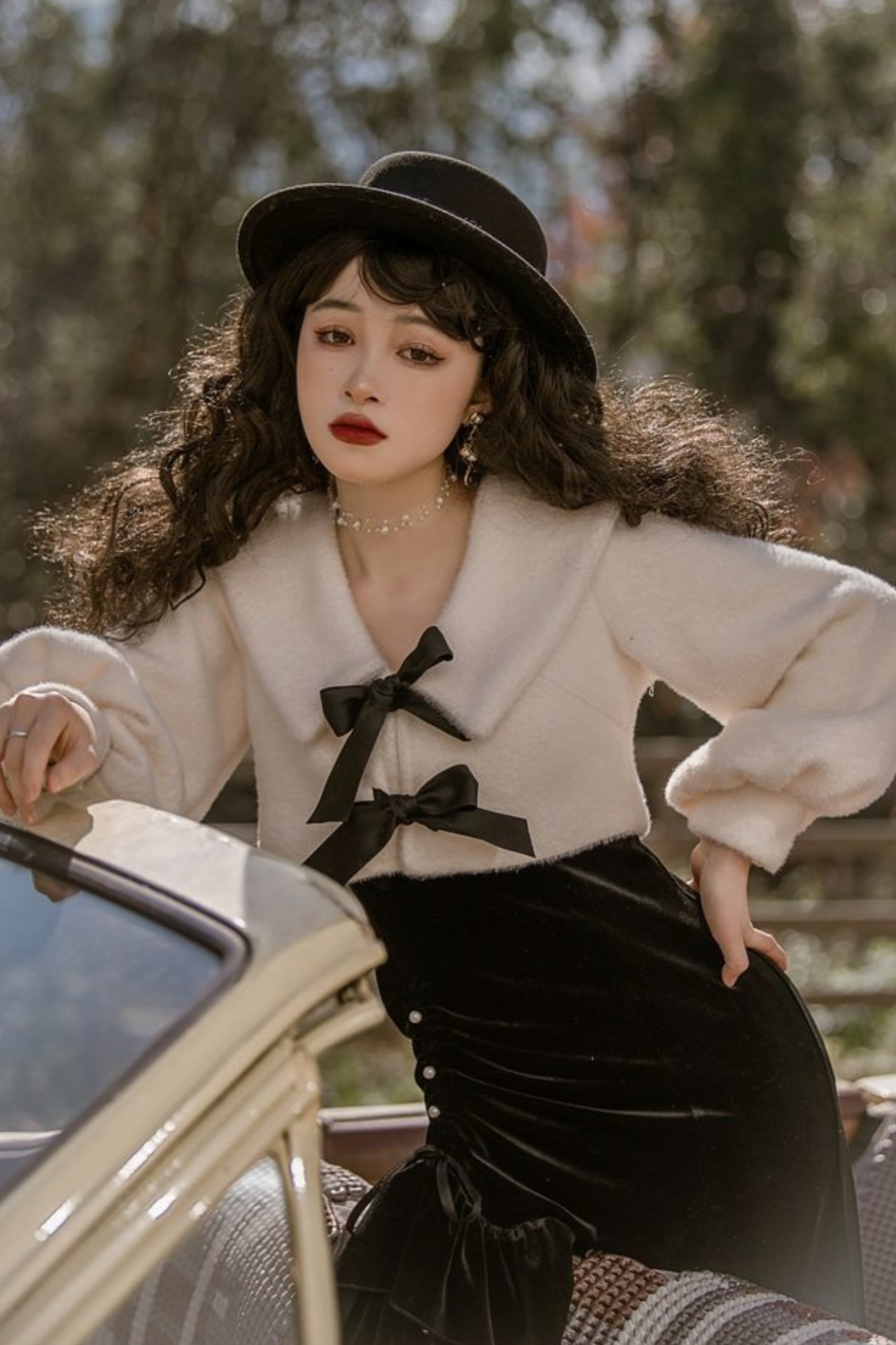 Mermaid Asymmetrical Camisole Dress + Ribbon Jacket