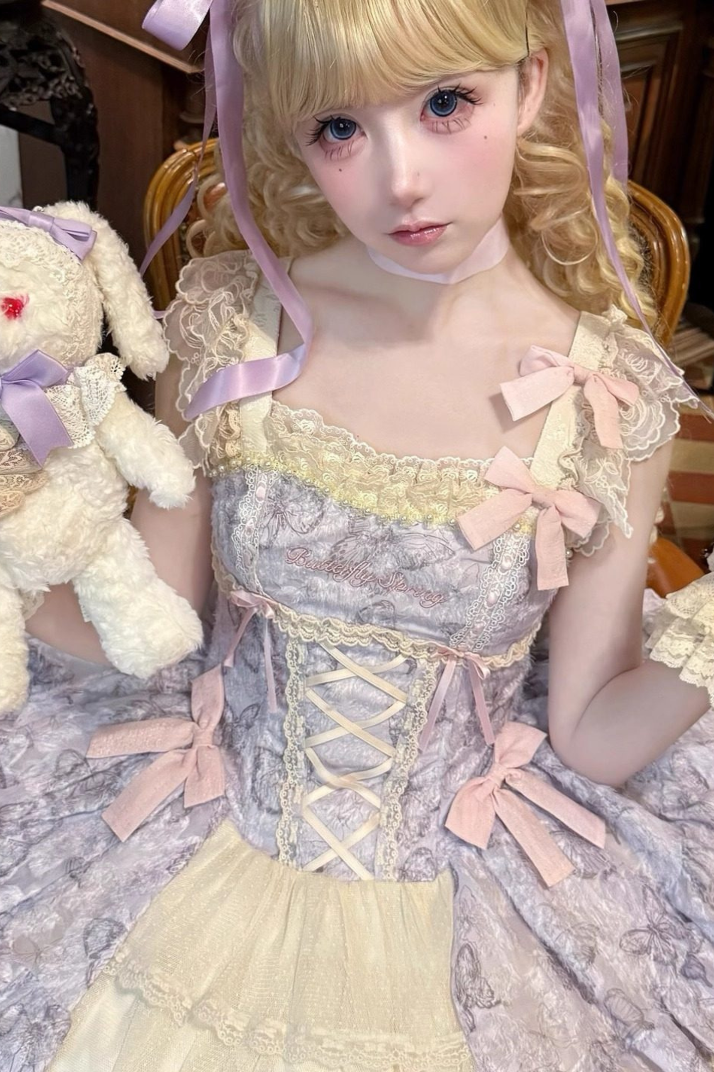 Butterfly Jacquard Sweet Princess Lolita Dress