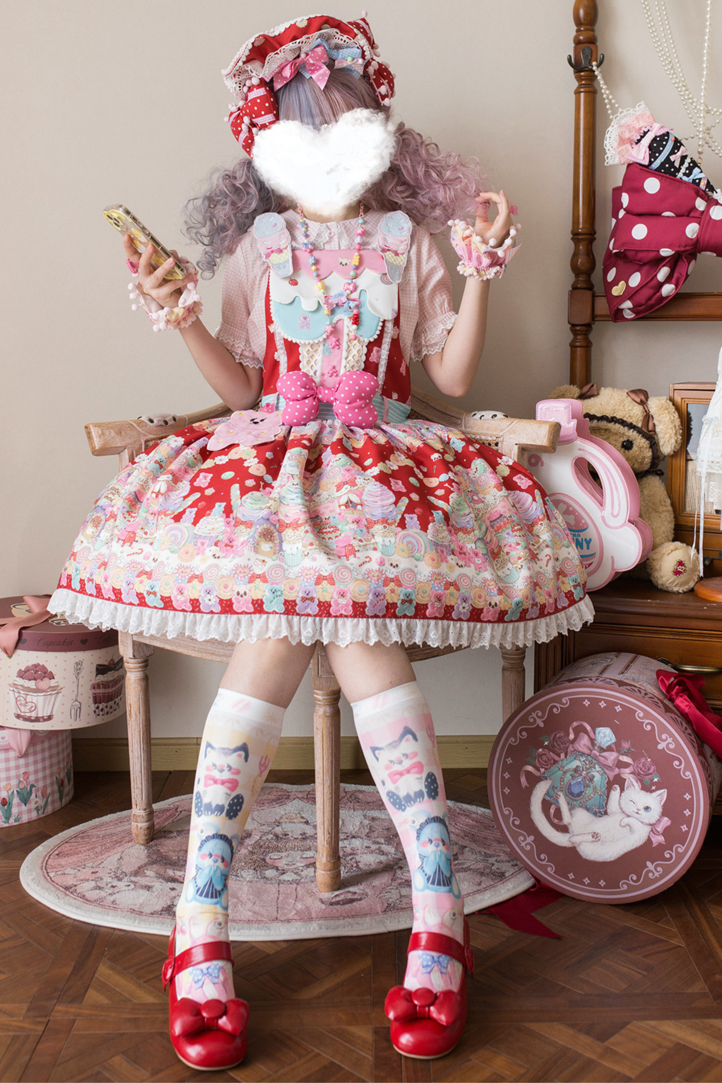 スウィートハートキャンディサスペンダースカート+ジャンパースカート