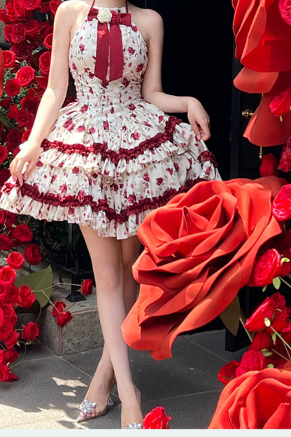 ロマンティックスイートロマンローズドレス+ヘアアクセサリー