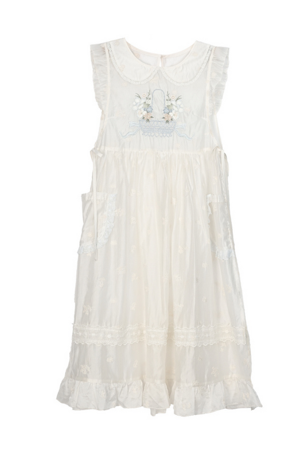 French Lace Flower Dress + Apron