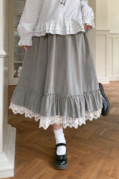 レトロレースフレアスカート