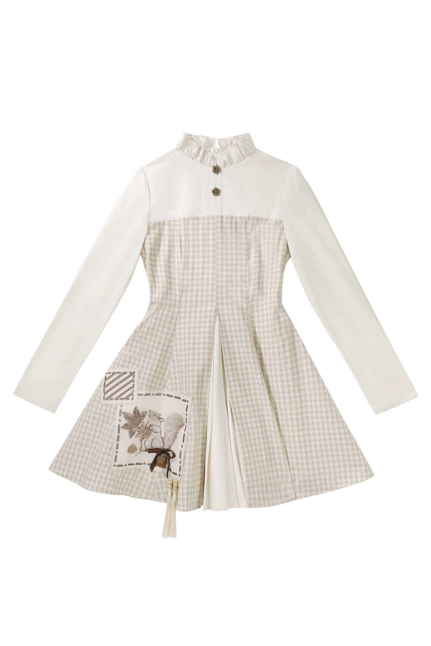 Retro Island Check Dress + Outerwear