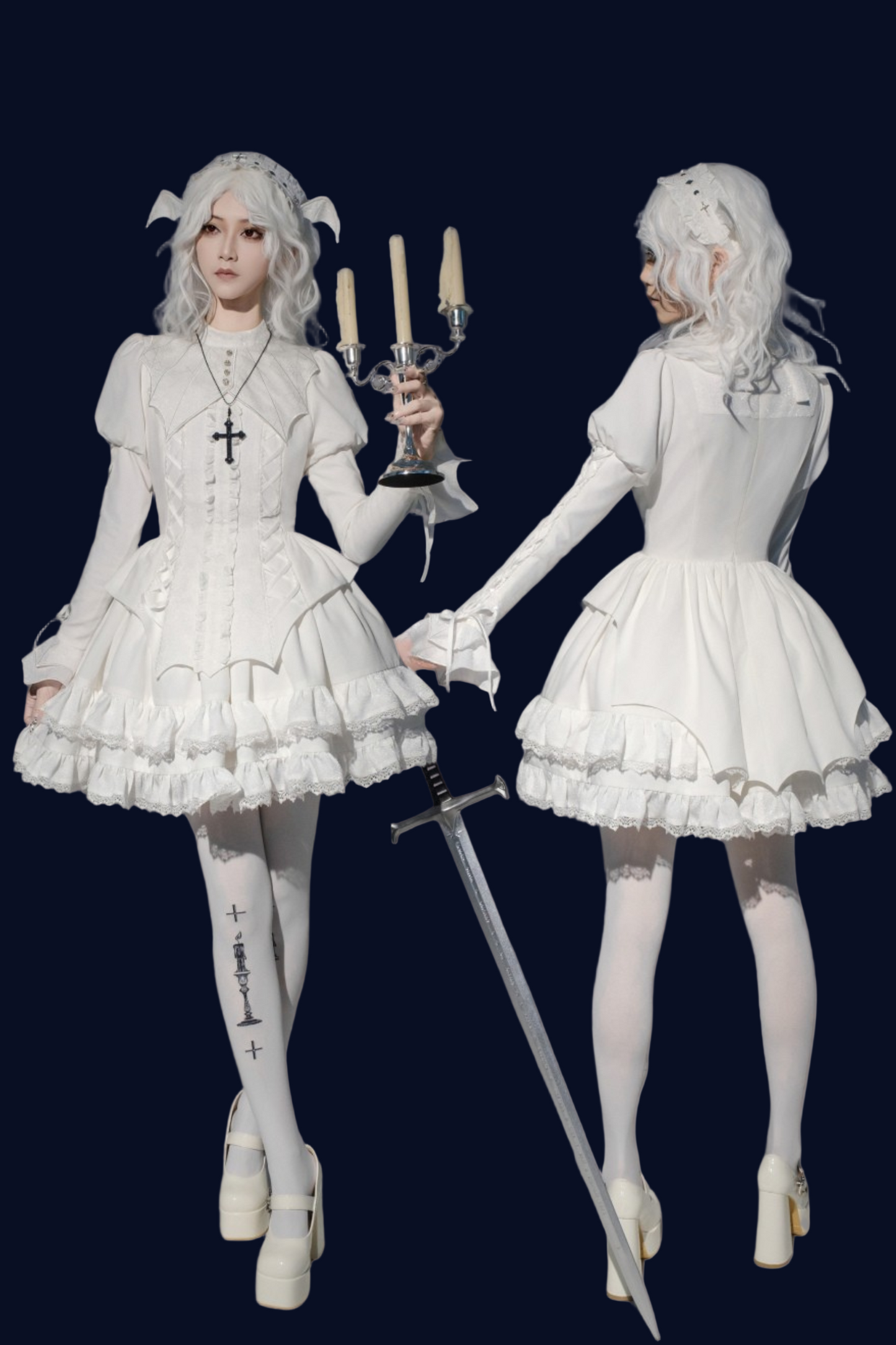 [Deadline for reservations: November 19] Camilla Spider Web Bat Gothic Dark Series Dress Full Set + Setup Full Set