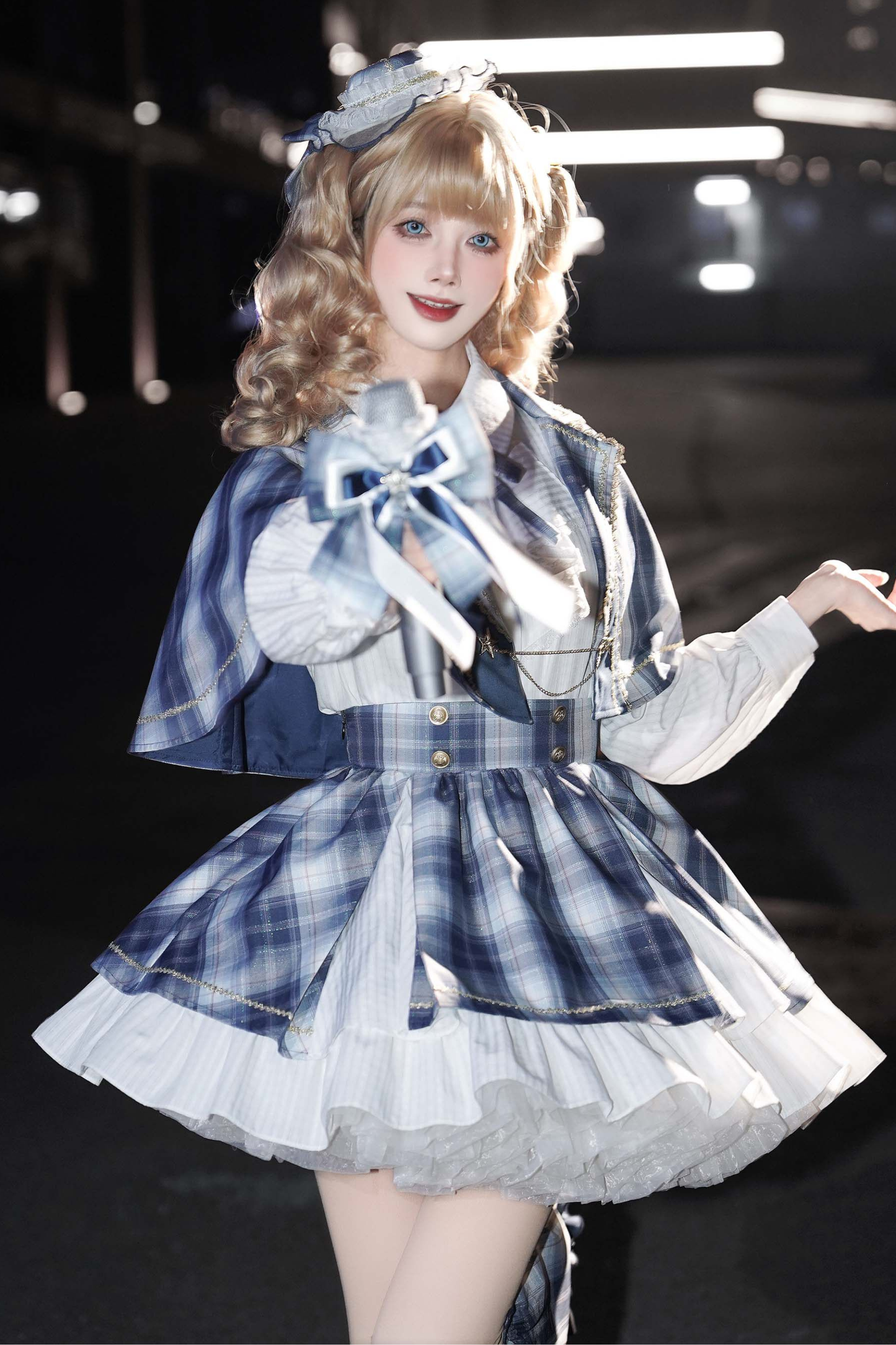 スターライトアイドルコスプレケープ+シャツ+スカート+レッグウォーマー
