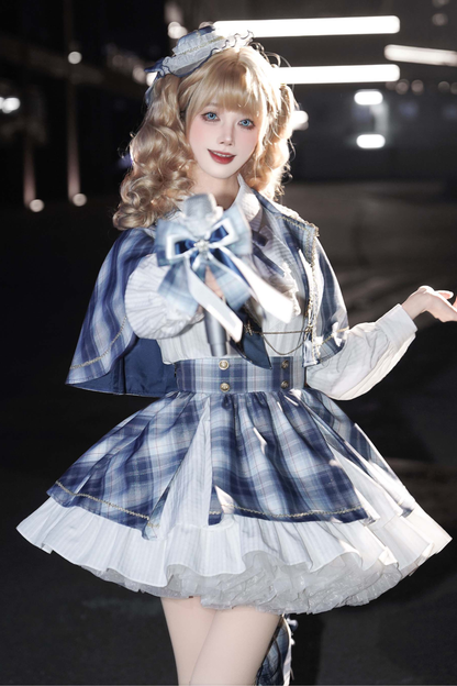 スターライトアイドルコスプレケープ+シャツ+スカート+レッグウォーマー
