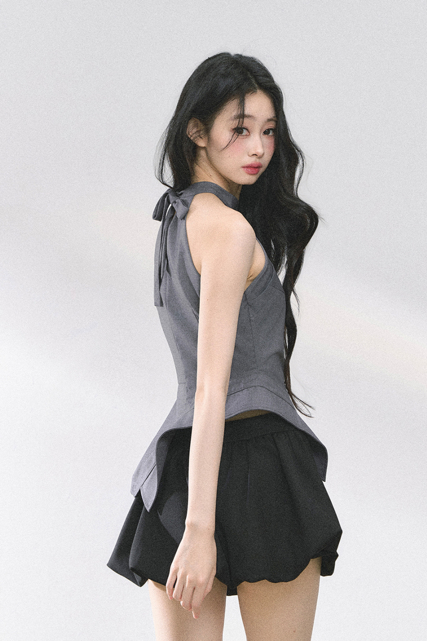 フレンチホットティーホルターネックトップス