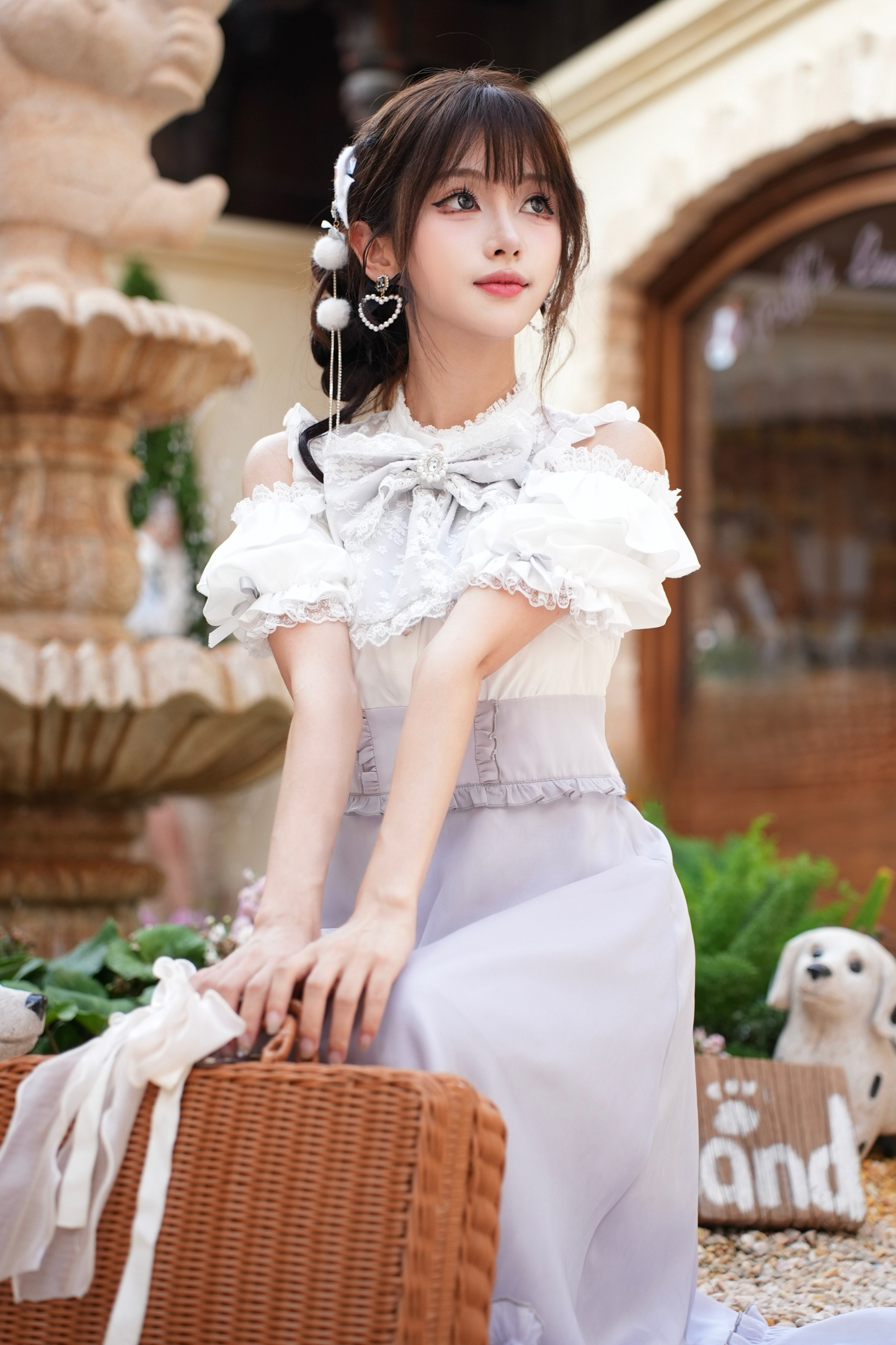 Schulterfreies Dark-Princess-Kleid