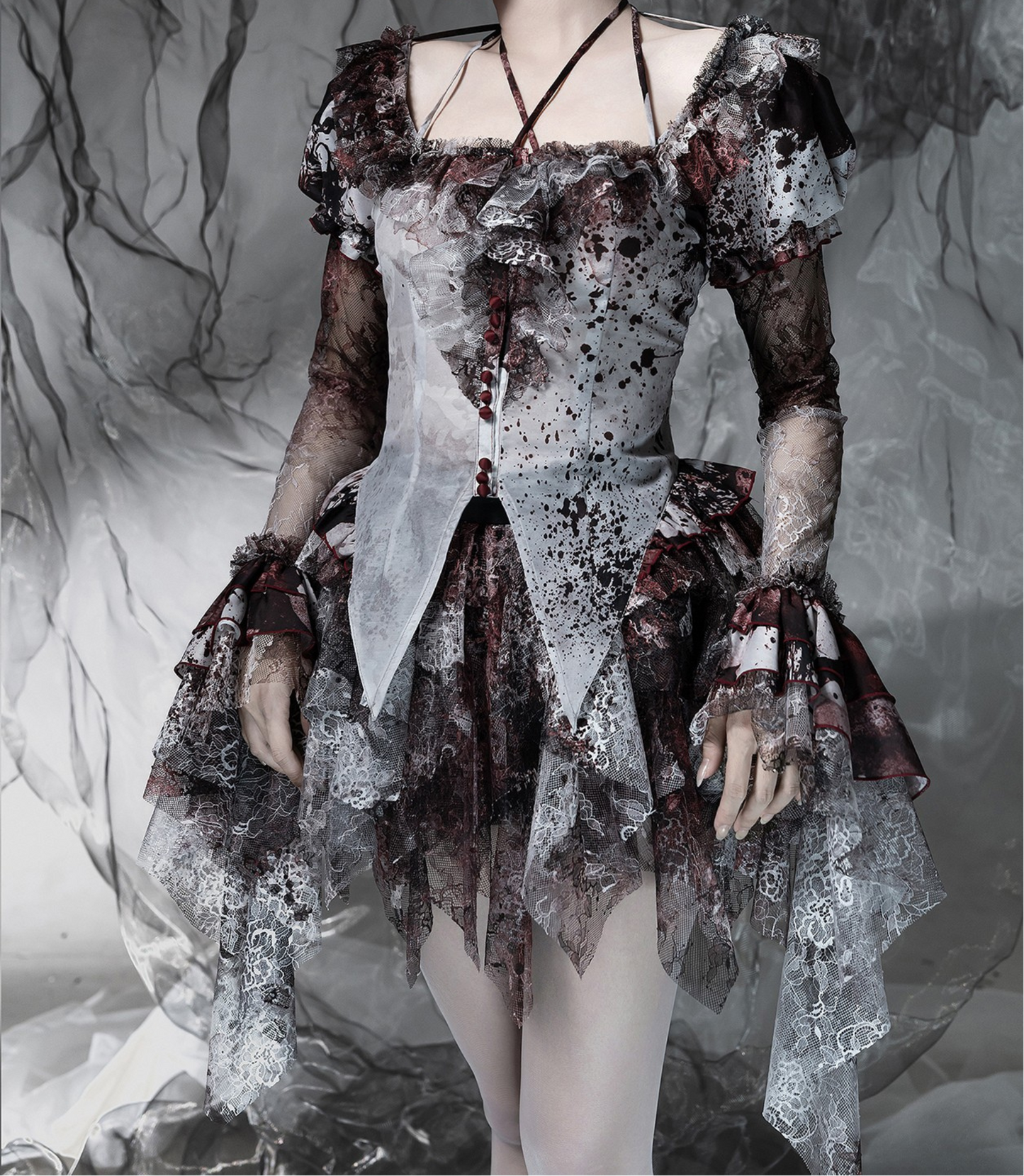 [Deadline for reservations: December 10] Bloodstained Asymmetrical Tulle Skirt Pants + Leg Rings