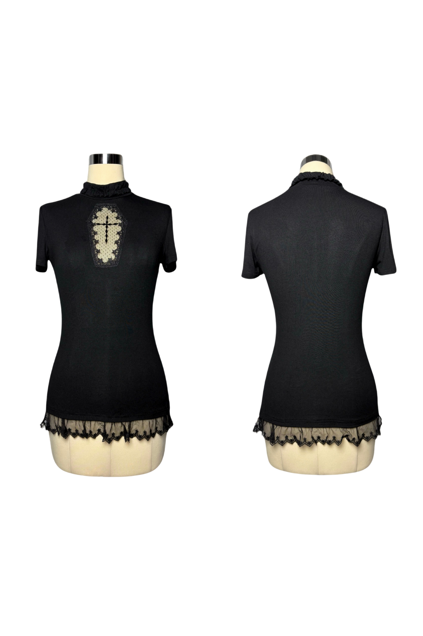 Cross Stitch Gothic Girl Top + Ruffle Pumpkin Pants