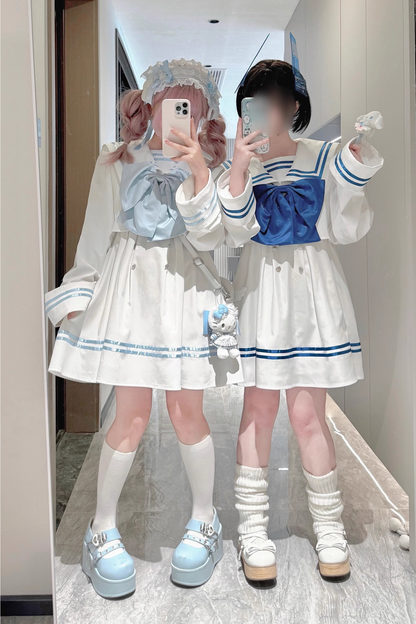 セーラー サブカルチャーワンピース+ビックリボン