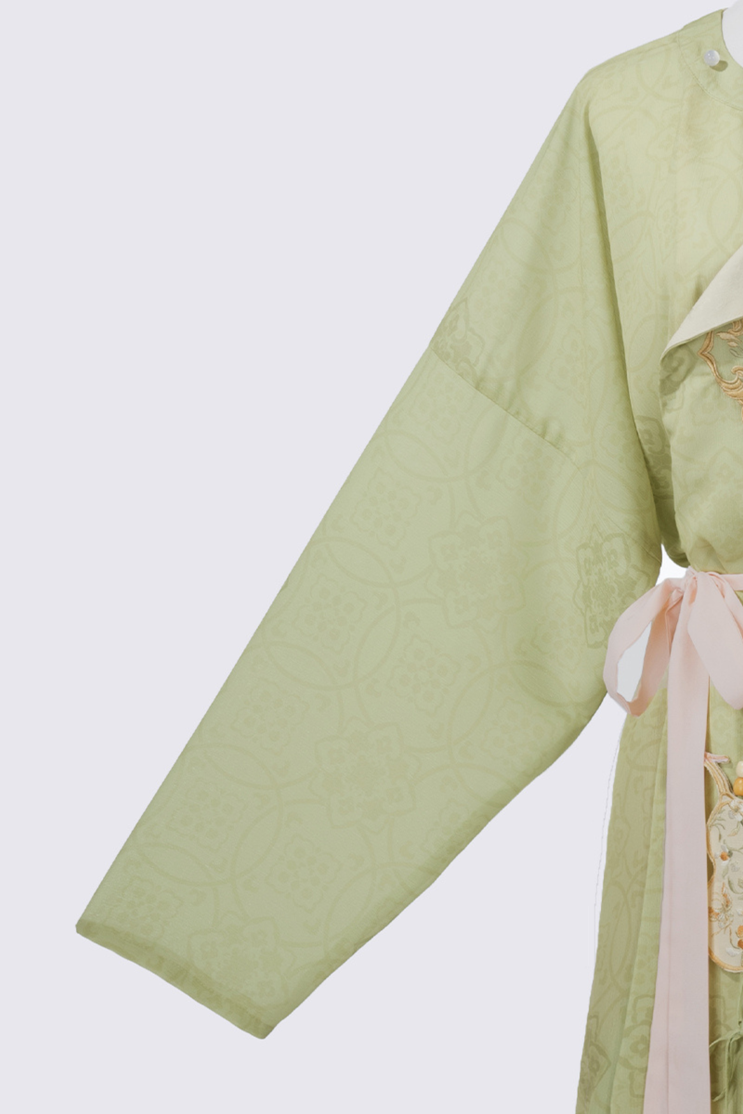 Retro Round Neck Robe China Top + Balloon Pants