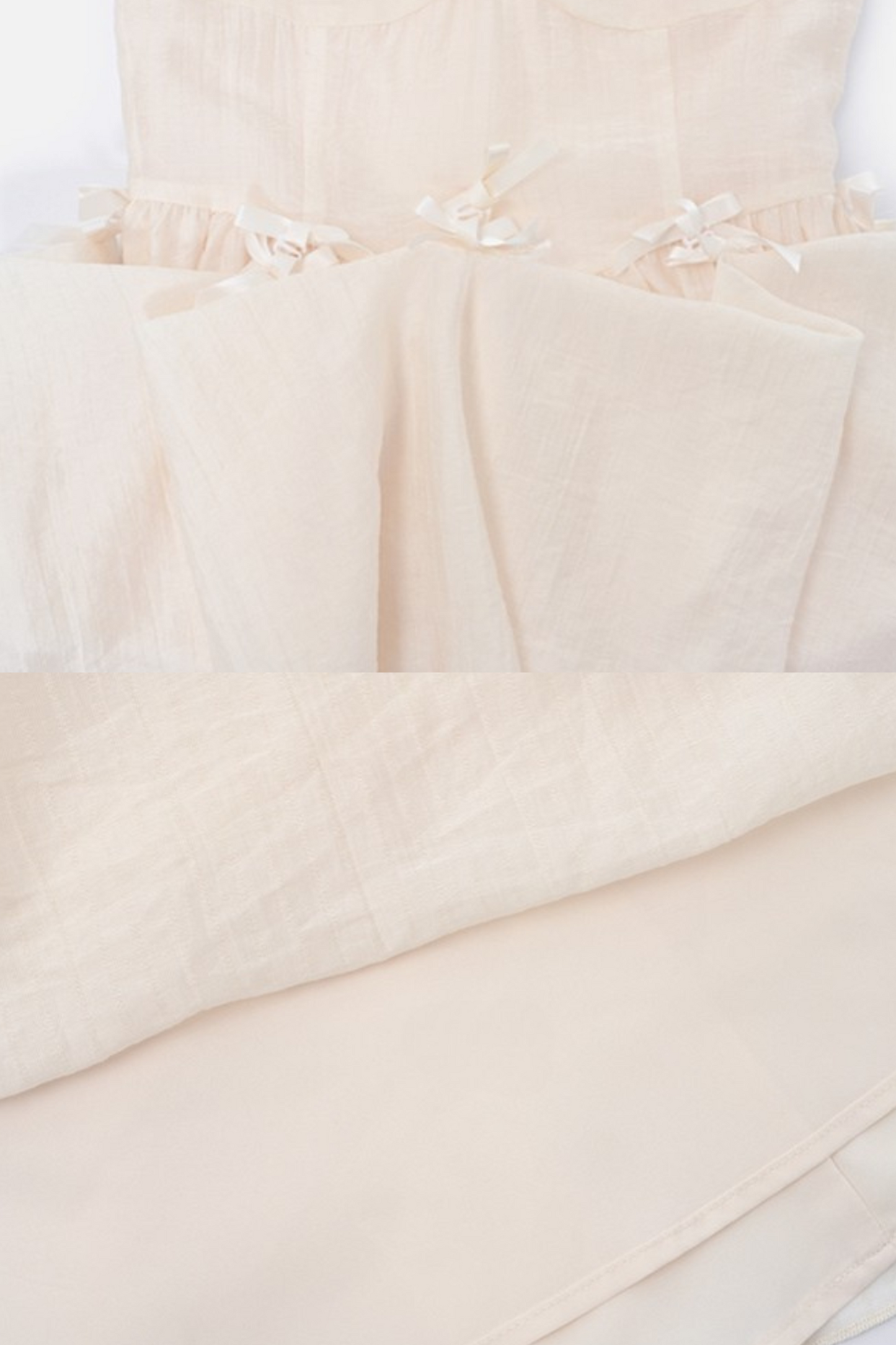 Sweet Sheer Design Ribbon Two Wear Dress