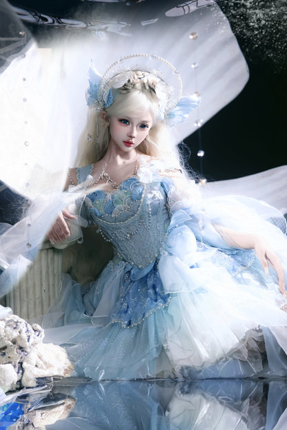 Mermaid Chiffon Lolita Dress + Crown + Headband + Sleeves