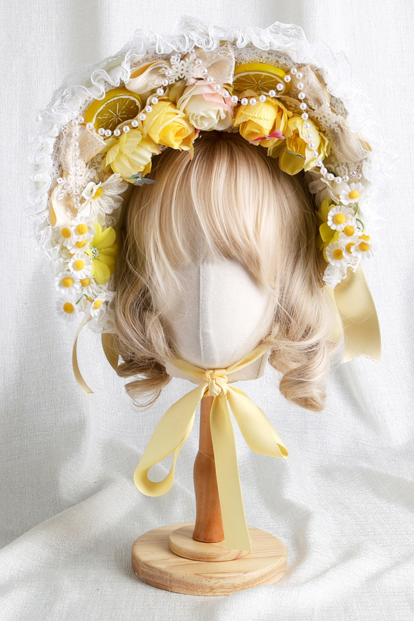 プリンセスティーパーティーロリータボンネット