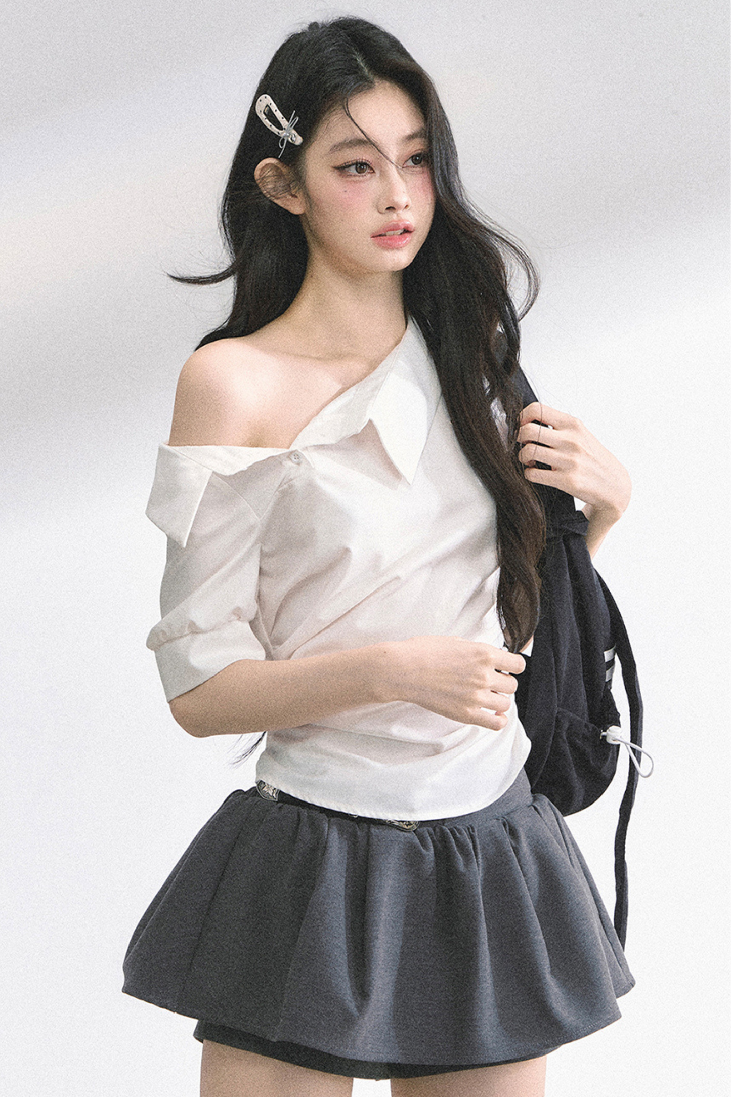 バッグリボンワンショルダートップス