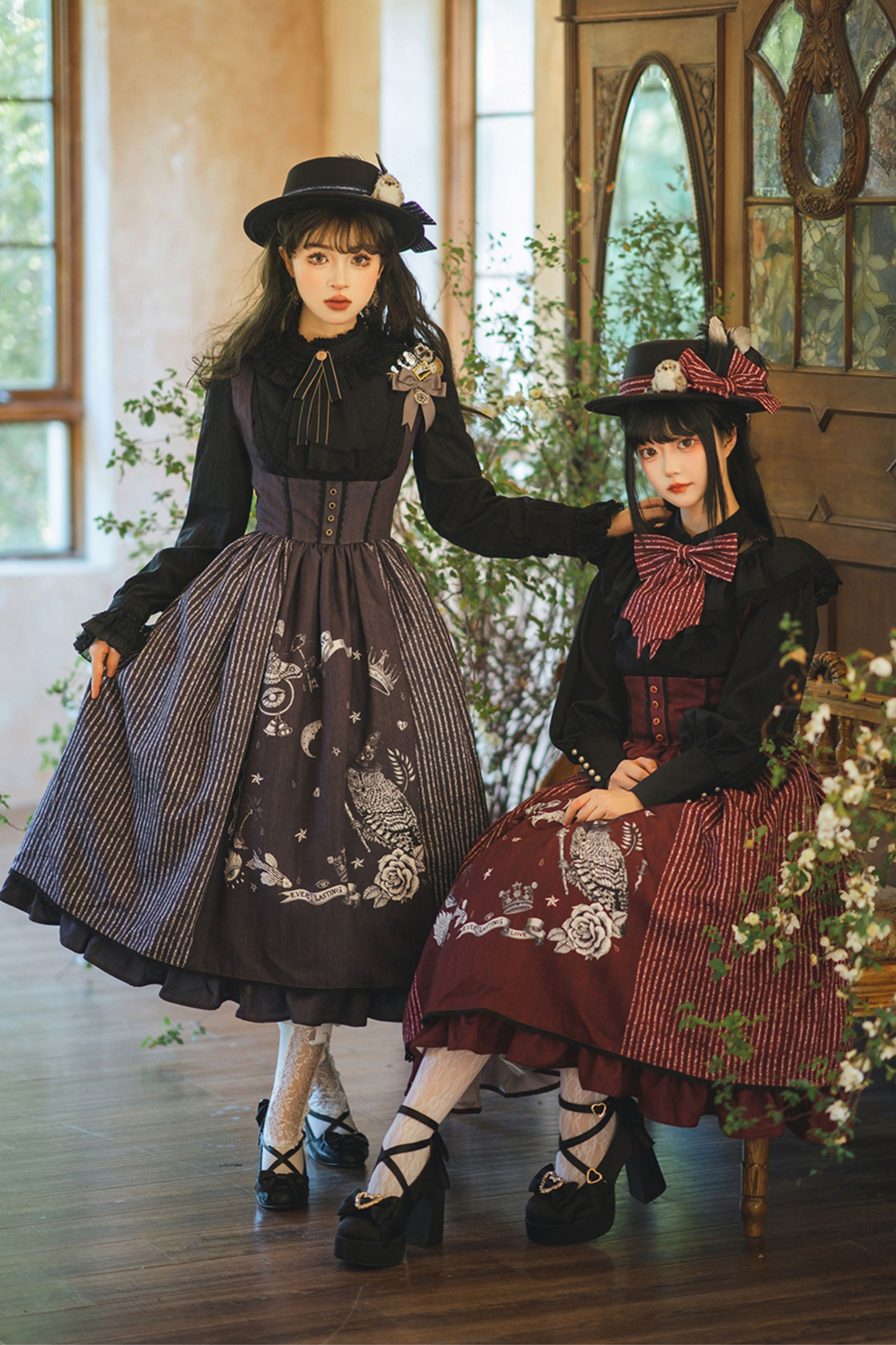 魔法学園レトロエレガントロリータジャンパースカート