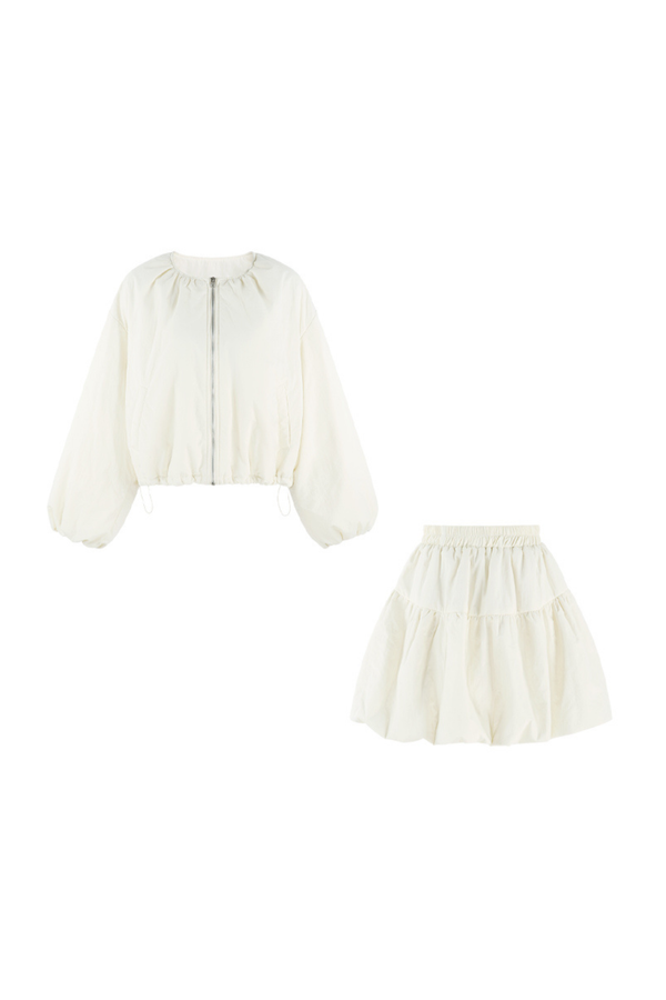 マカロンジップアウター+スカート